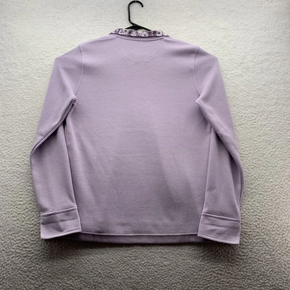 Orvis Jacket Womens‎ Medium M Lavender Flip Cuff Floral Lightweight Outdoors Mom